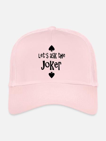 Joker - Casquette trucker  - rose pâle - Devant