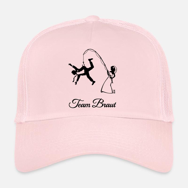 Team Braut Ehemann Angeln (JGA / 1C) - Trucker Cap - Hellrosa