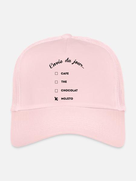 mojito addict thé café - Trucker Cap - pale pink - Front