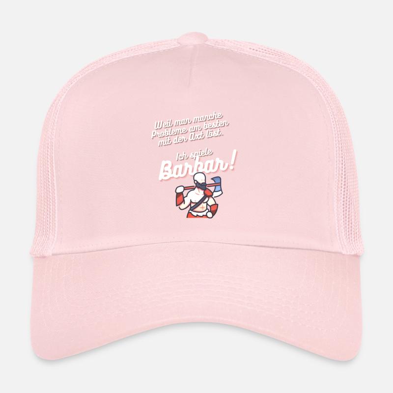 Ich spiele Barbar - Trucker Cap - Hellrosa