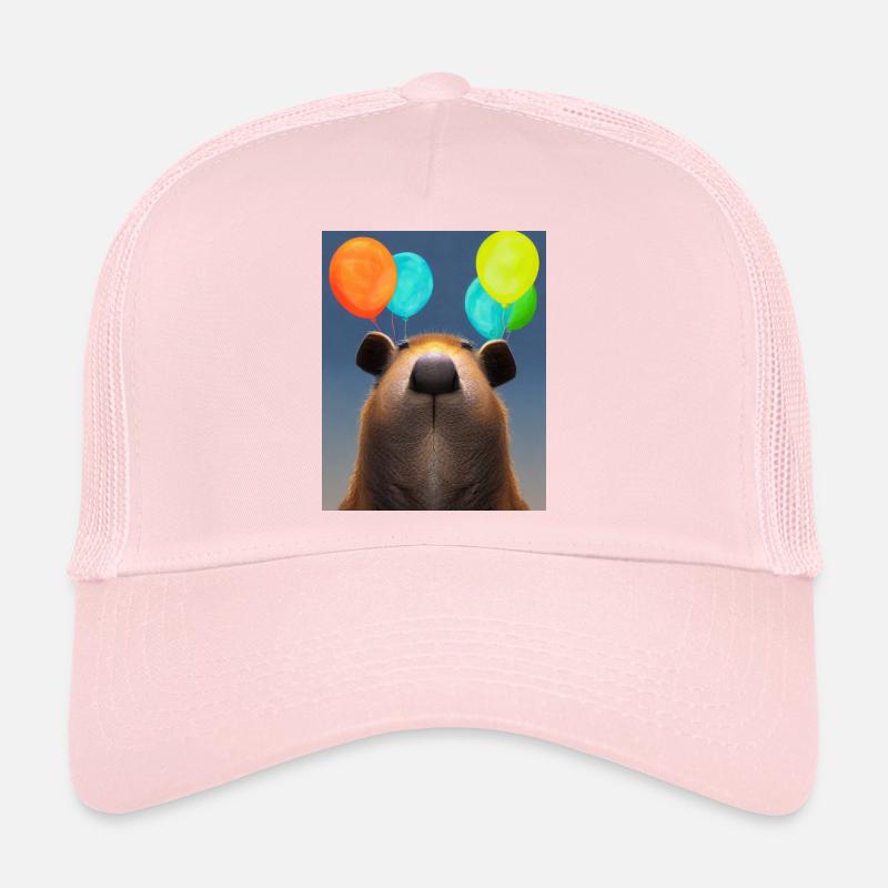 Cooles Comic Portrait von Capybara Geburtstagsparty Trucker Cap