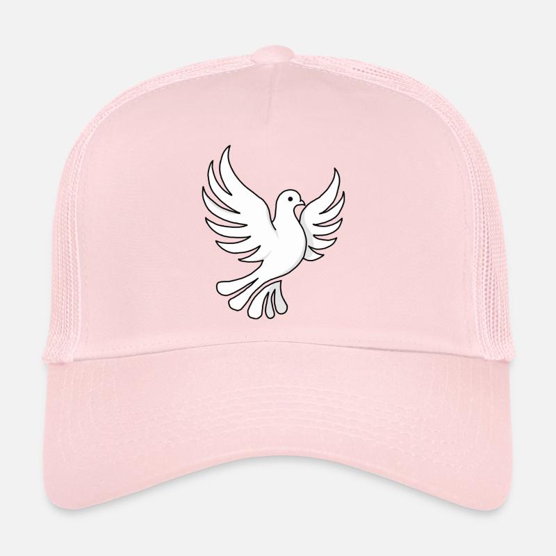 Conception simple en forme de pigeon - Casquette trucker  - rose pâle