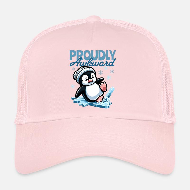 Proudly Awkward – Cute Penguin Slips on the Egg Trucker Cap
