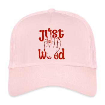 Juste mariée mariée marié majeur bague - Casquette trucker  - rose pâle - Devant