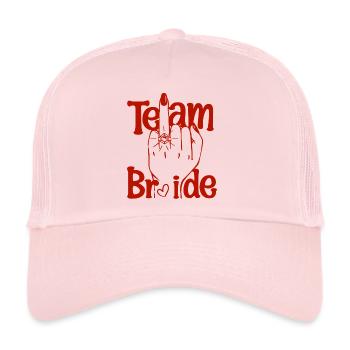Enterrement de vie de garçon Équipe Mariée Mariée Enterrement de vie de jeune fille - Casquette trucker  - rose pâle - Devant