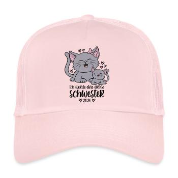 Große Schwester 2026 Kätzchen Katze Katzen Kinder - Trucker Cap - Hellrosa - Vorne