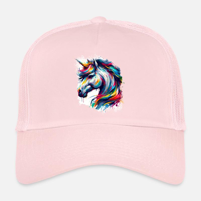 Art coloré de la licorne Casquette trucker 