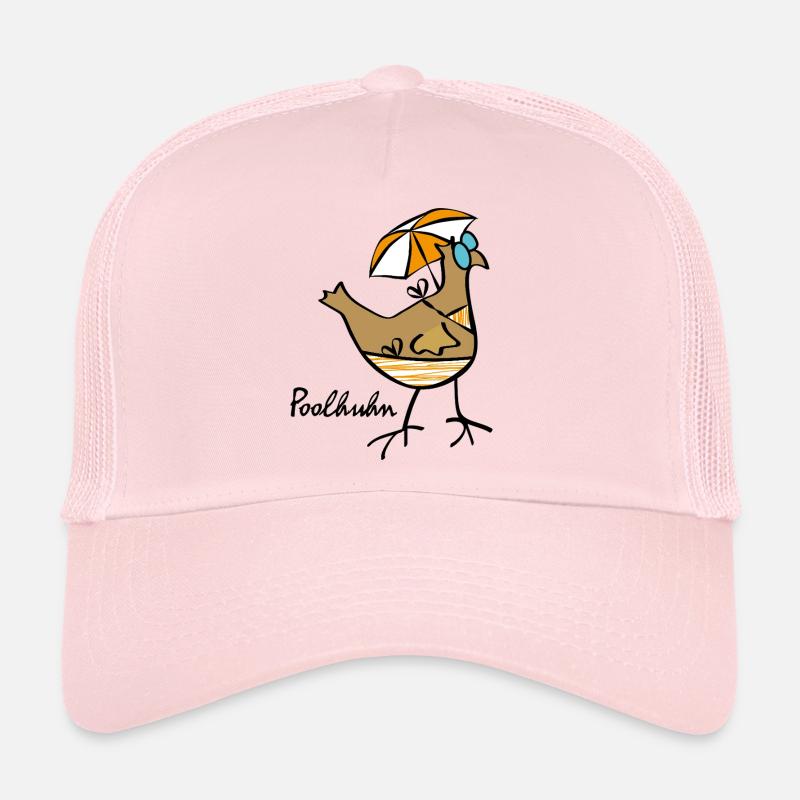 Rikel's Poolhuhn 2025 - Trucker Cap - Hellrosa