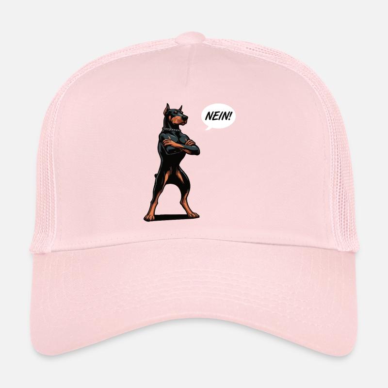 Nein Dobermann Dobermannbesitzer Dobermannhalter - Trucker Cap - Hellrosa