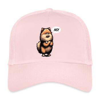 Pas de Spitz nain de Poméranie Spitz Nain Porte-Spitz - Casquette trucker  - rose pâle - Devant