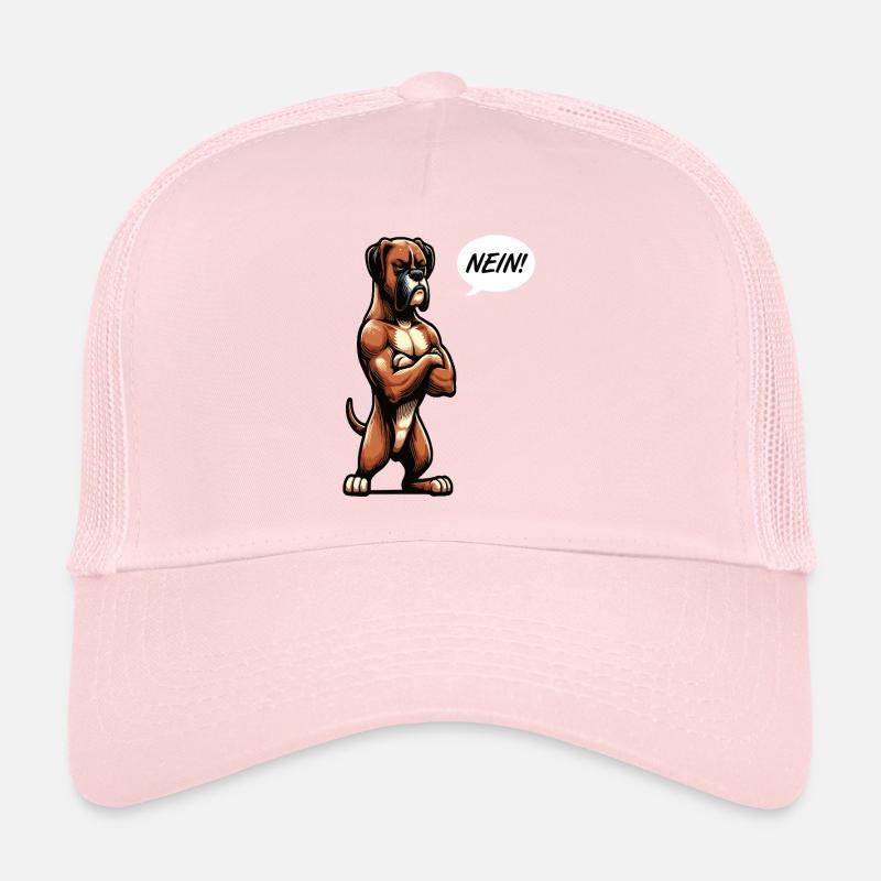 Nein Boxer Boxerhalter Boxerhund Boxerbesitzer - Trucker Cap - Hellrosa