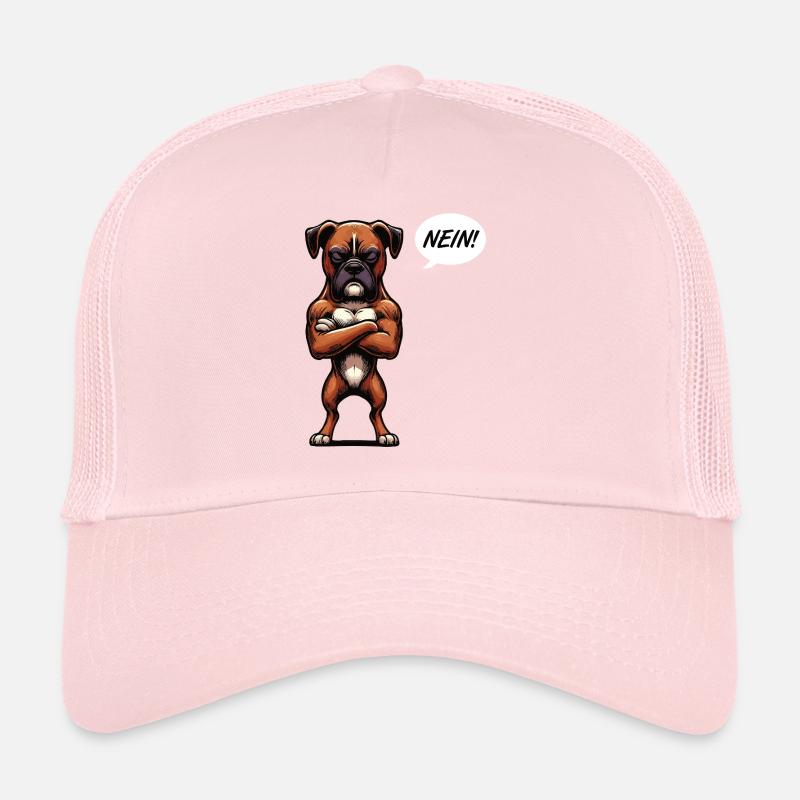Nein Boxer Boxerhalter Boxerhund Boxerbesitzer - Trucker Cap - Hellrosa