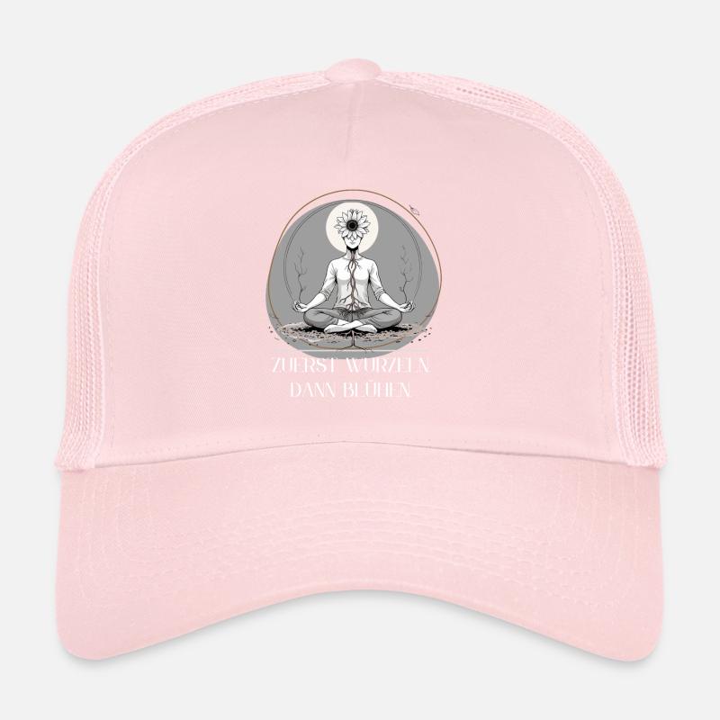 Meditative Blossom Design - Rooted Trucker Cap