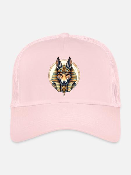 Egyptian Husky Steampunk Style - Trucker Cap - pale pink - Front