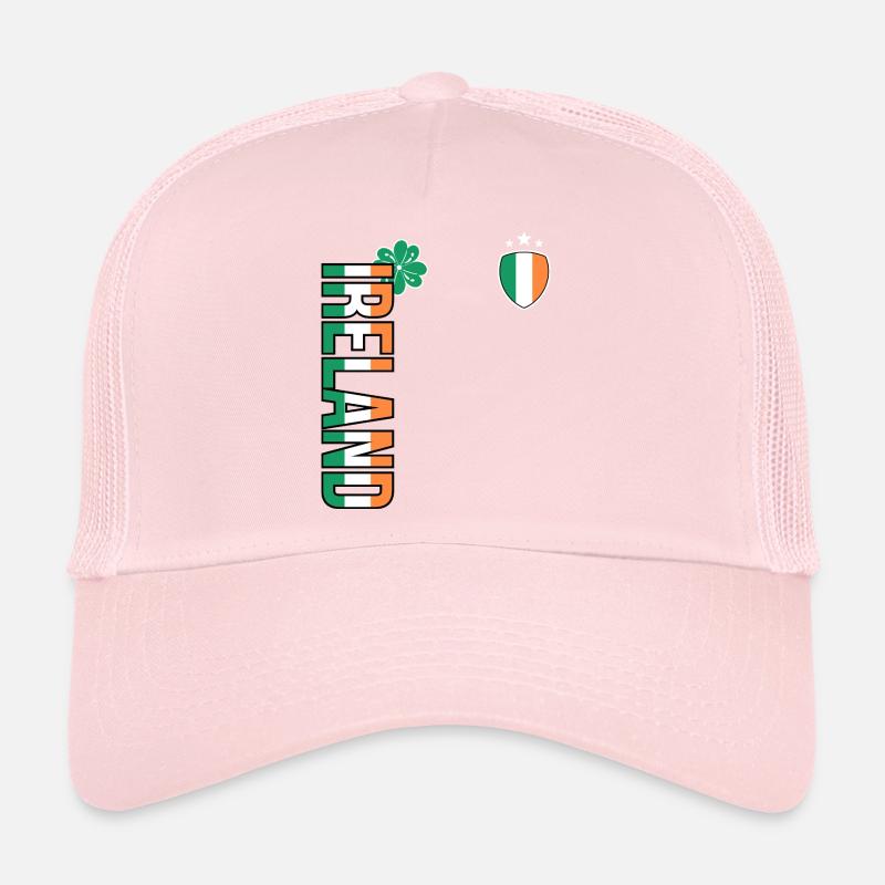T-shirt vertical de l’Irlande avec écusson Casquette trucker 