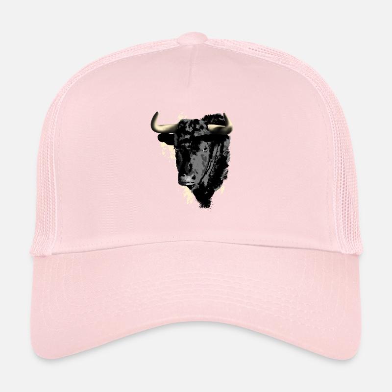 Gravure à tête de taureau Casquette trucker 