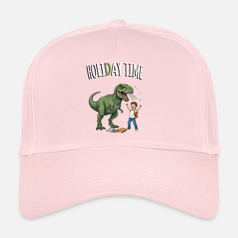 Urlaubzeit Dino und Schulkind Trucker Cap