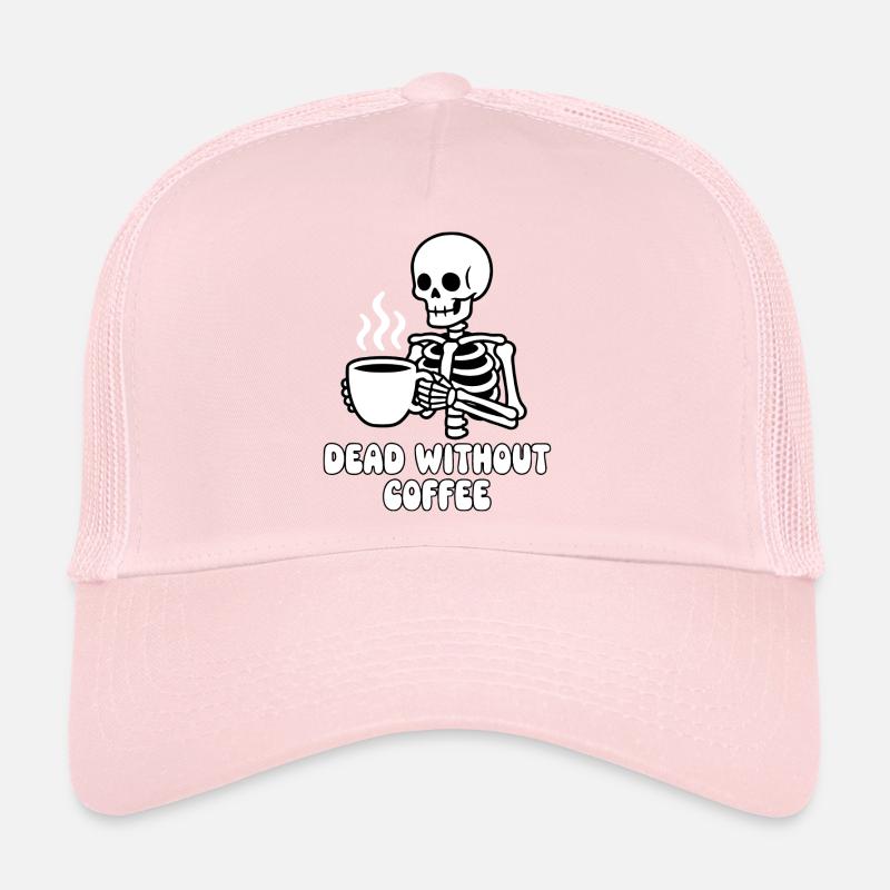 Dead Coffee Skeleton Trucker Cap