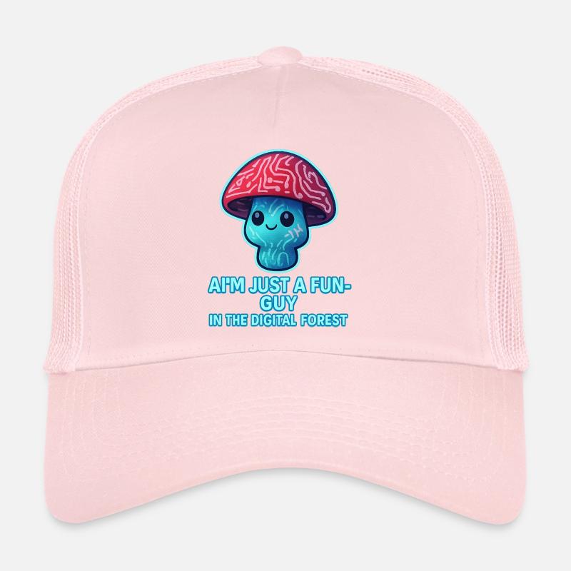 Fun Guy in the Digital Forest - Trucker Cap - pale pink
