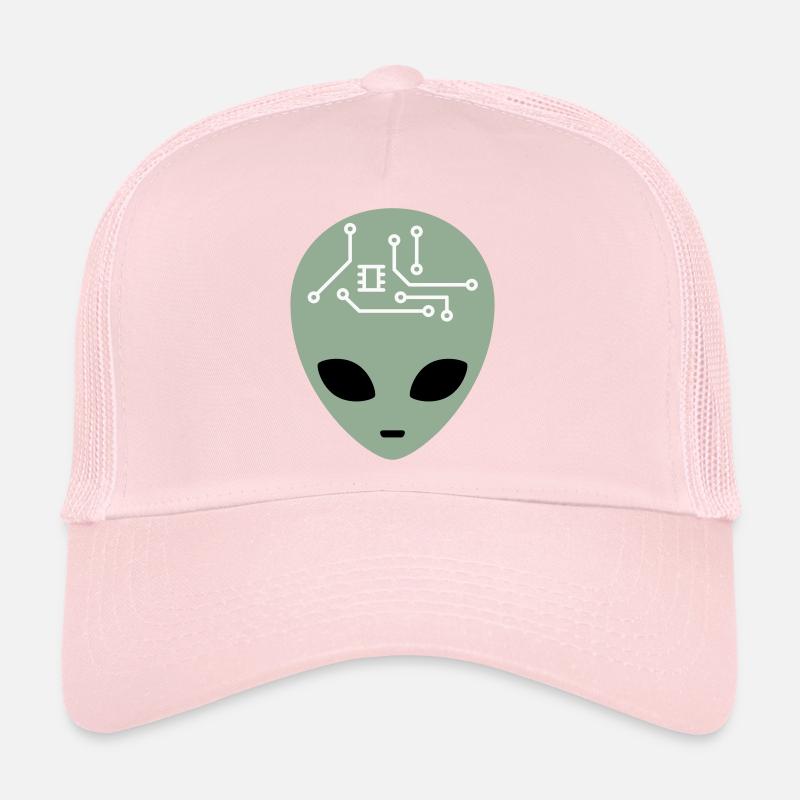 Alien Head with Circuits (three colours) Trucker Cap