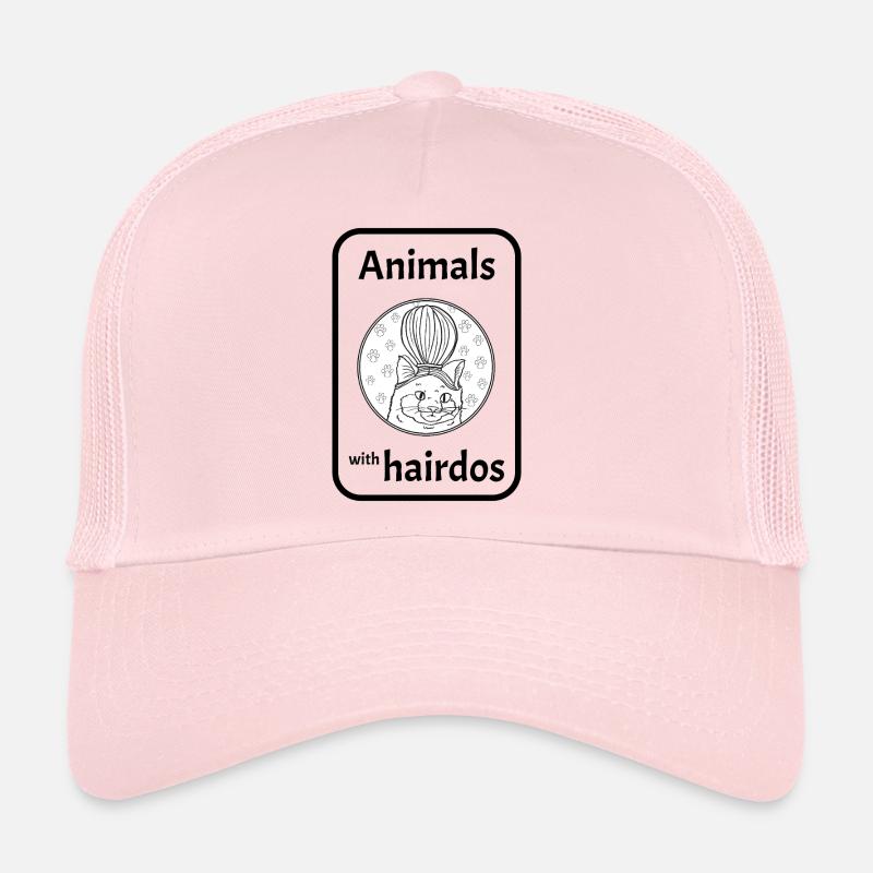 Chat avec coiffure Casquette trucker 