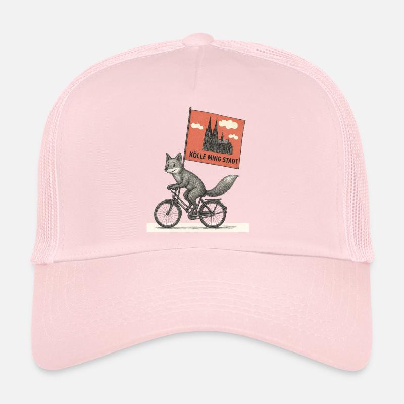 Cologne Fox on Bicycle Trucker Cap
