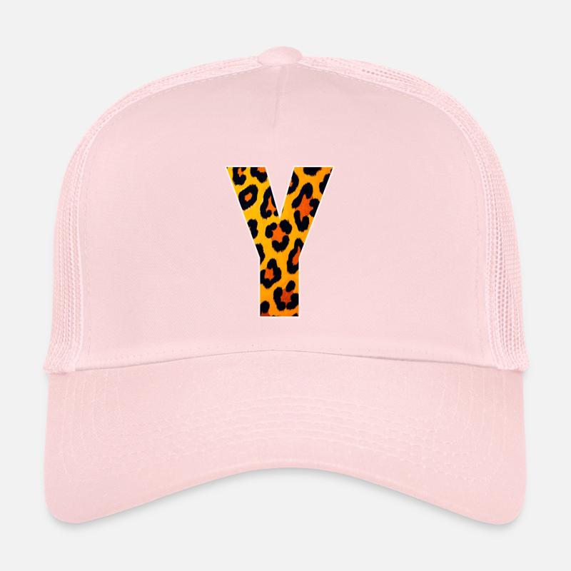 Leopard Y Buchstabe Druck Trucker Cap