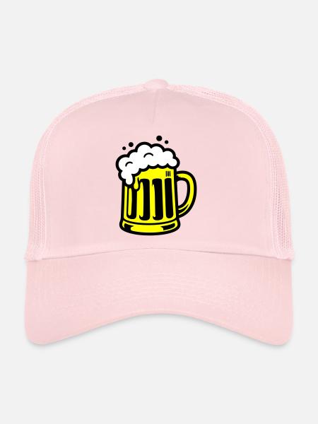 Beer Beer Mug Icon - Trucker Cap - pale pink - Front