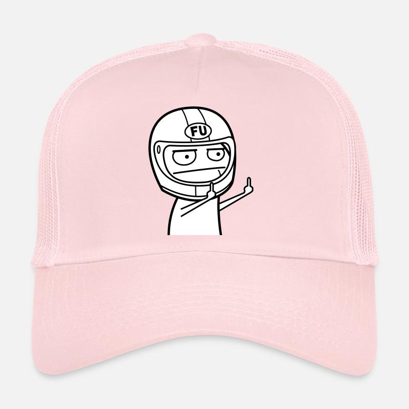 FU Meme avec casque de moto (les couleurs peuvent être changées) Casquette trucker 