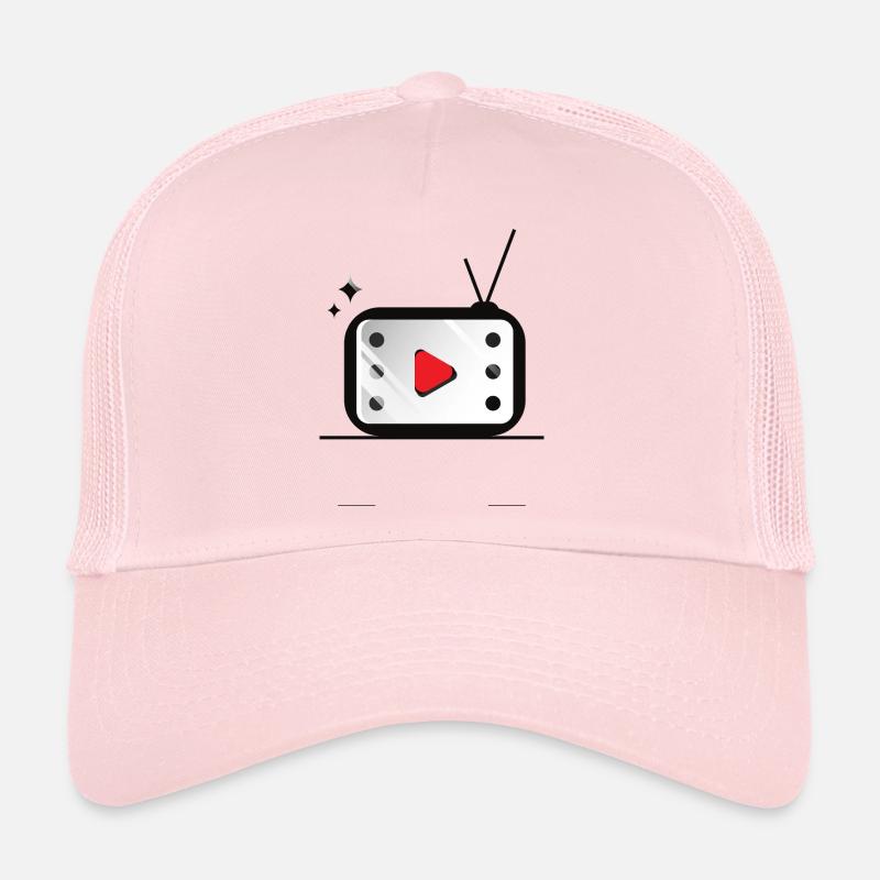 Motif de bouton de lecture rétro TV Casquette trucker 