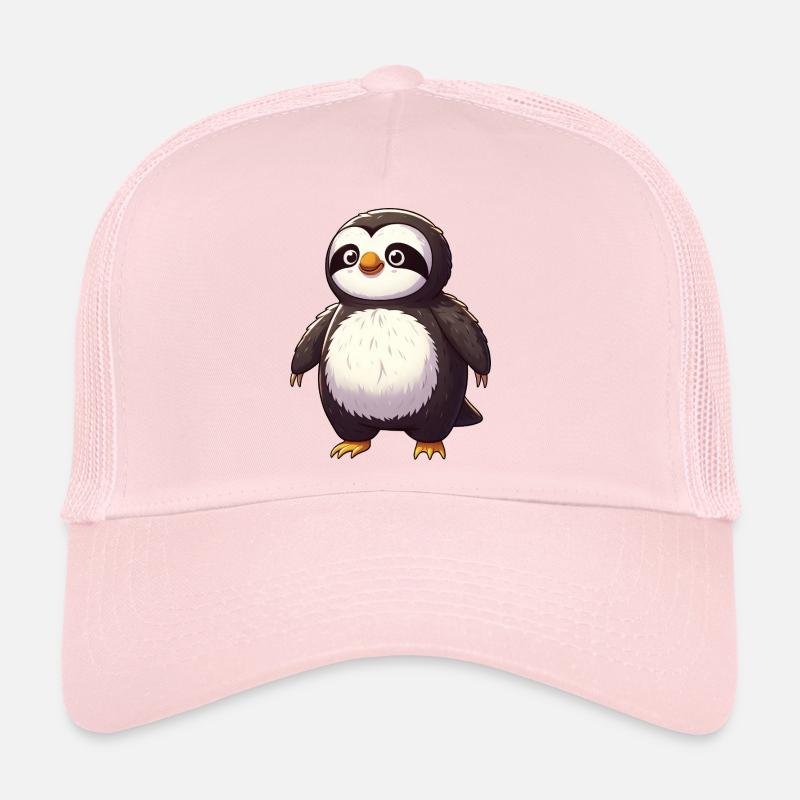 Funny penguin and sloth mythical creature fantasy Trucker Cap