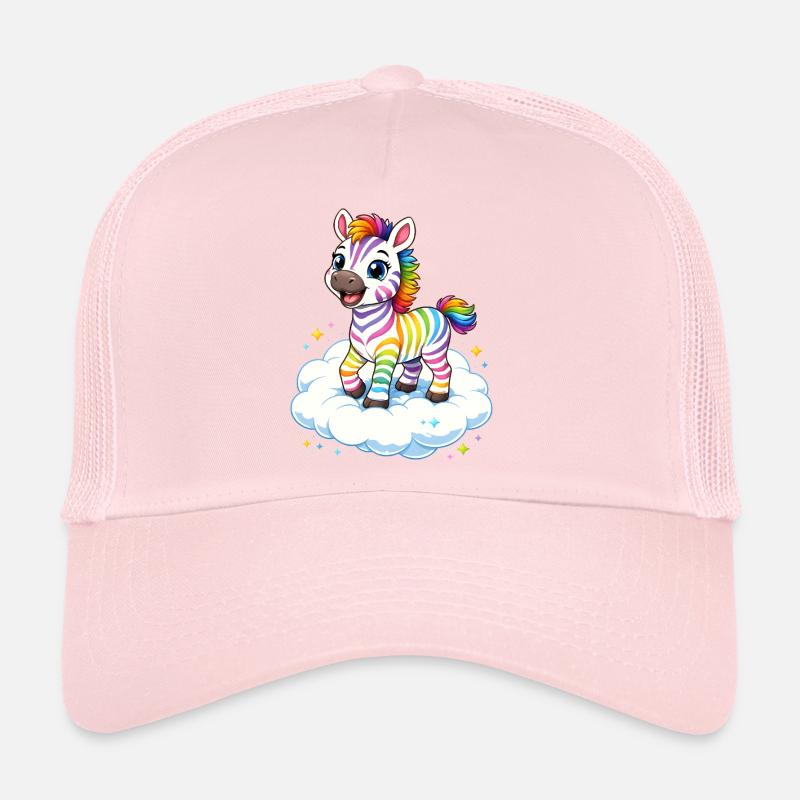 Süßes Regenbogen Zebra auf Wolke Kawaii  Trucker Cap
