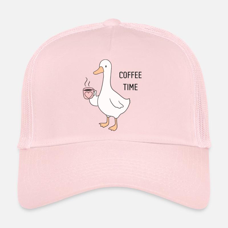 Dessin animé Ducky Coffee Time Casquette trucker 
