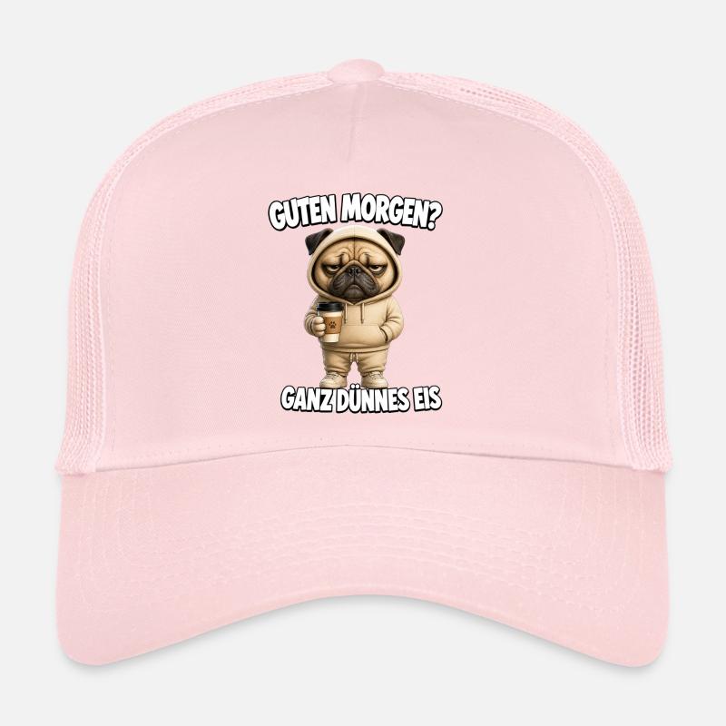 Lustiges Morgenmuffel Design mit Kaffee - Trucker Cap - Hellrosa