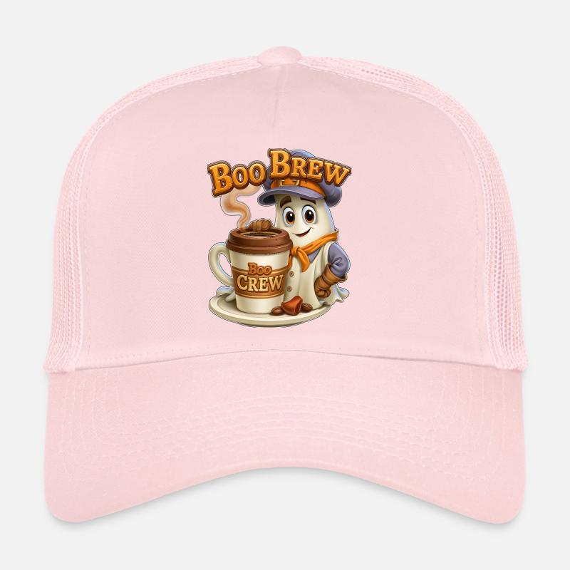 Boo Brew Barista Ghost Trucker Cap