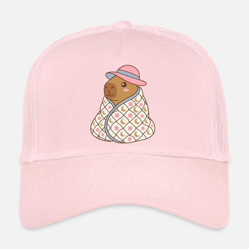 Cozy Capybara im Sternen-Quilt-Cape – Gemütliches Geschenk Trucker Cap