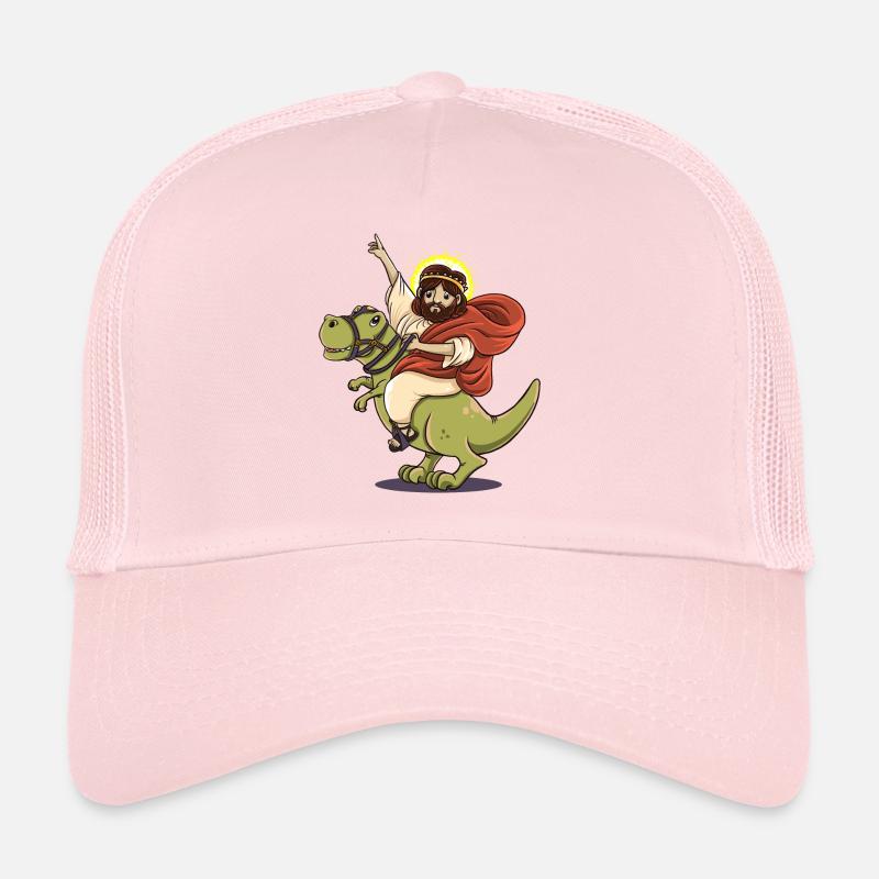 Dinosaure Jésus drôle de naissance cadeau T-Rex Casquette trucker 