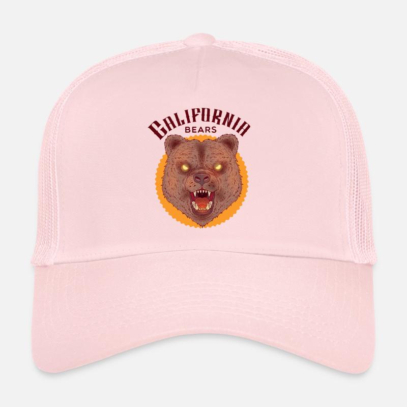 böser Bär mit leuchtenden Augen - Trucker Cap - Hellrosa