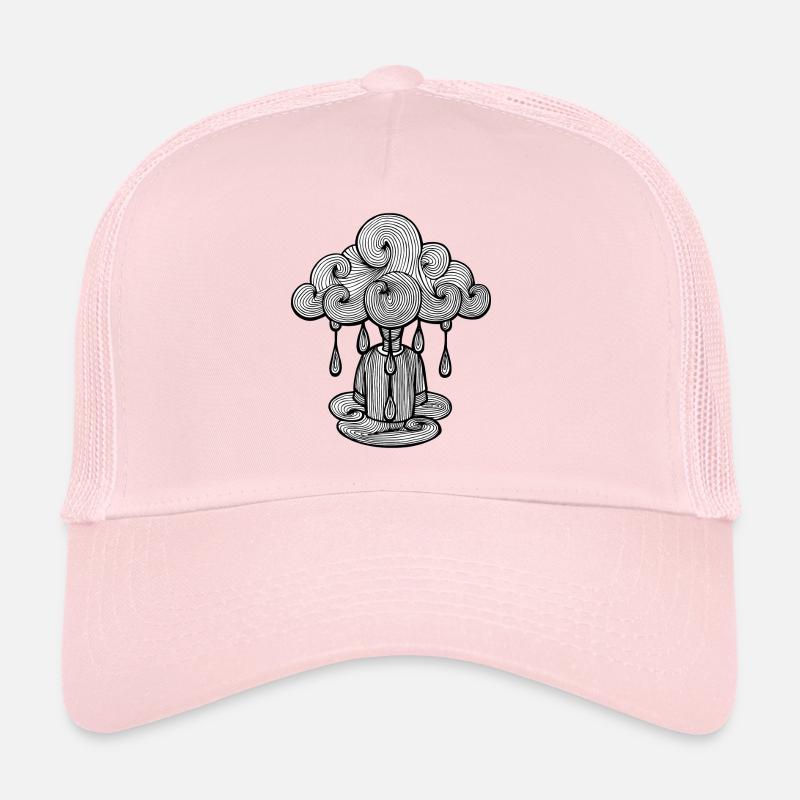 Cloud Montag Regen, Montag ist schlecht ... - Trucker Cap - Hellrosa