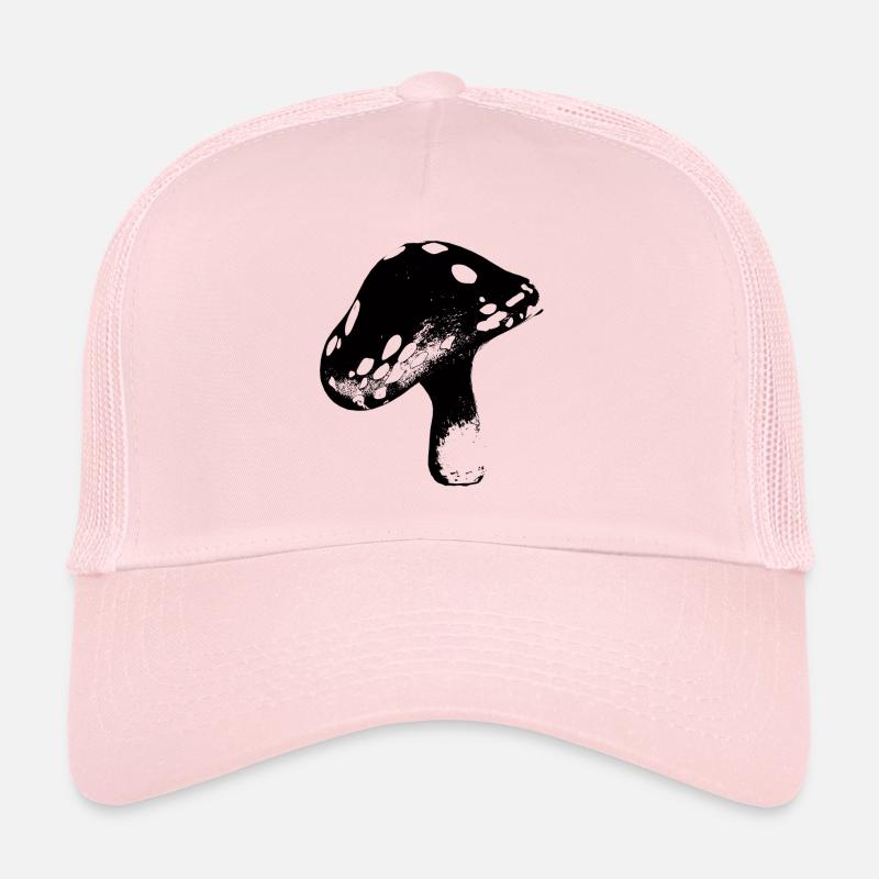 Flying - Mushroom Nature Logo Design Trucker Cap