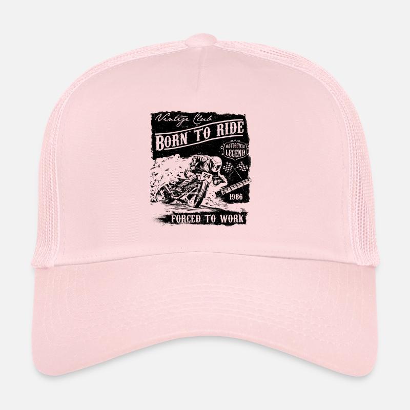Motorcycle Legend - Cross Motorcycle Gift Schirt - Trucker Cap - pale pink