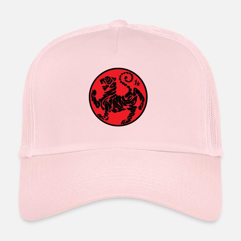 Shotokan Tiger black on red - Trucker Cap - pale pink