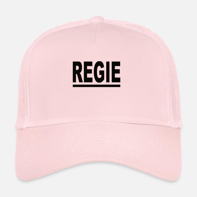 Regie schwarz - Trucker Cap - Hellrosa