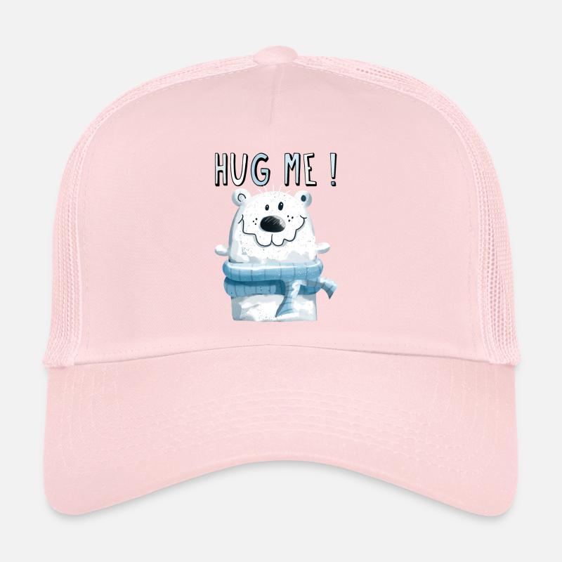 Hug Me Eisbär - Bären - Bär - Kinder - Baby - Süss - Trucker Cap - Hellrosa