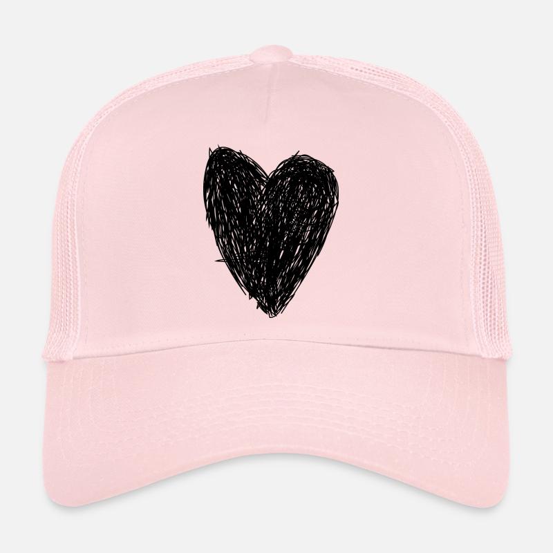 schwarzes Herz Trucker Cap
