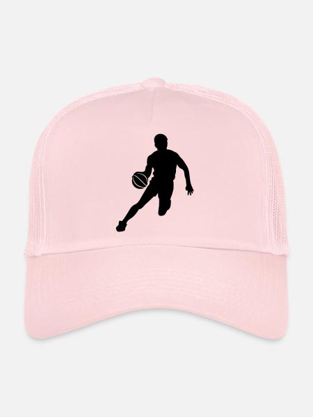 Basketball #6 - Trucker Cap - pale pink - Front