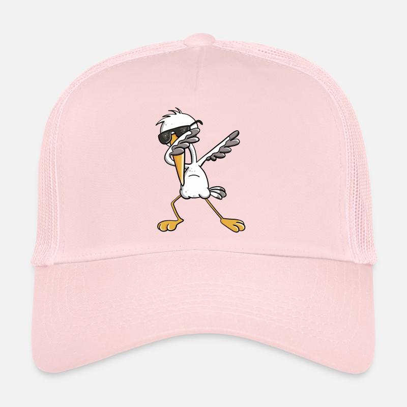 Dab Stork I Grossesse I cadeau de bébé - Casquette trucker  - rose pâle