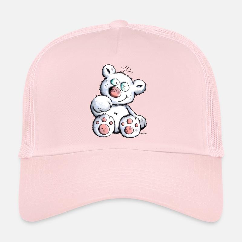 Blanc Ours En Peluche Casquette trucker 