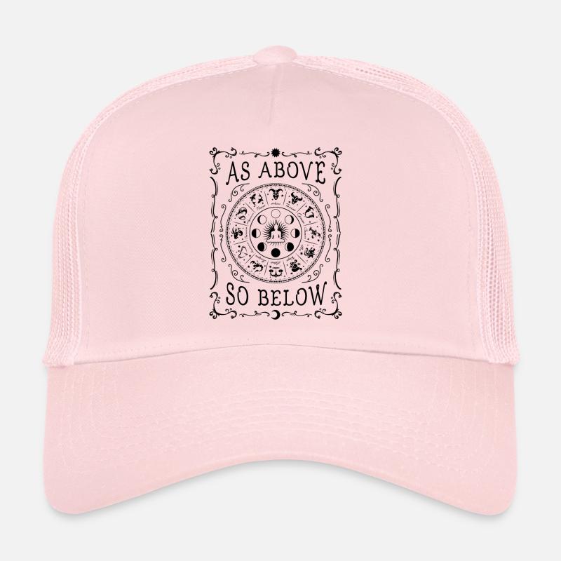 As Above So Below - Trucker Cap - pale pink