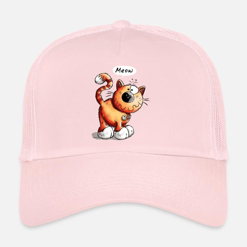 Rote Katze - Katzen - Kätzchen - Kater - Kitten - Trucker Cap - Hellrosa
